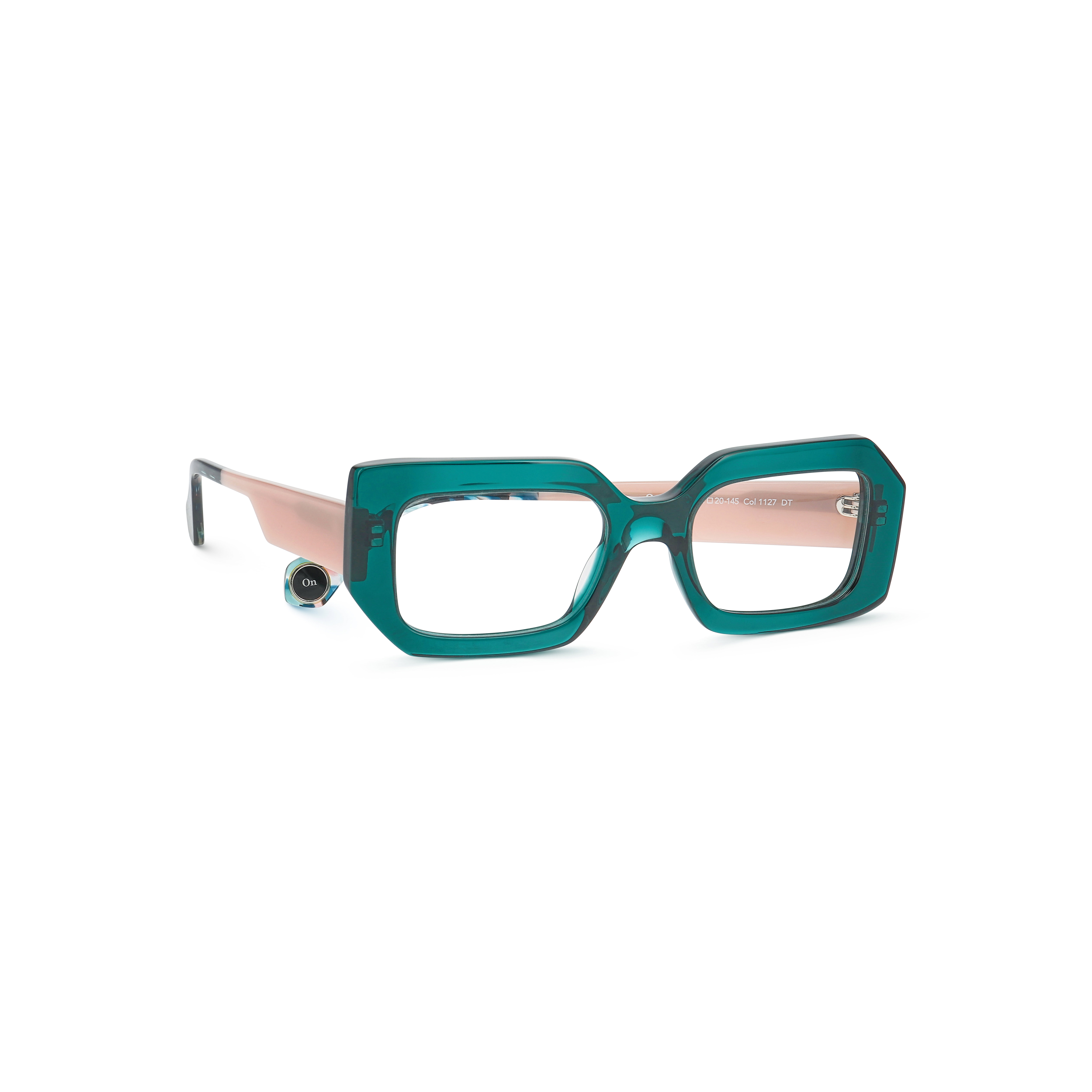 WOOW ON OFF optical frame illustrating the collection’s asymmetric design